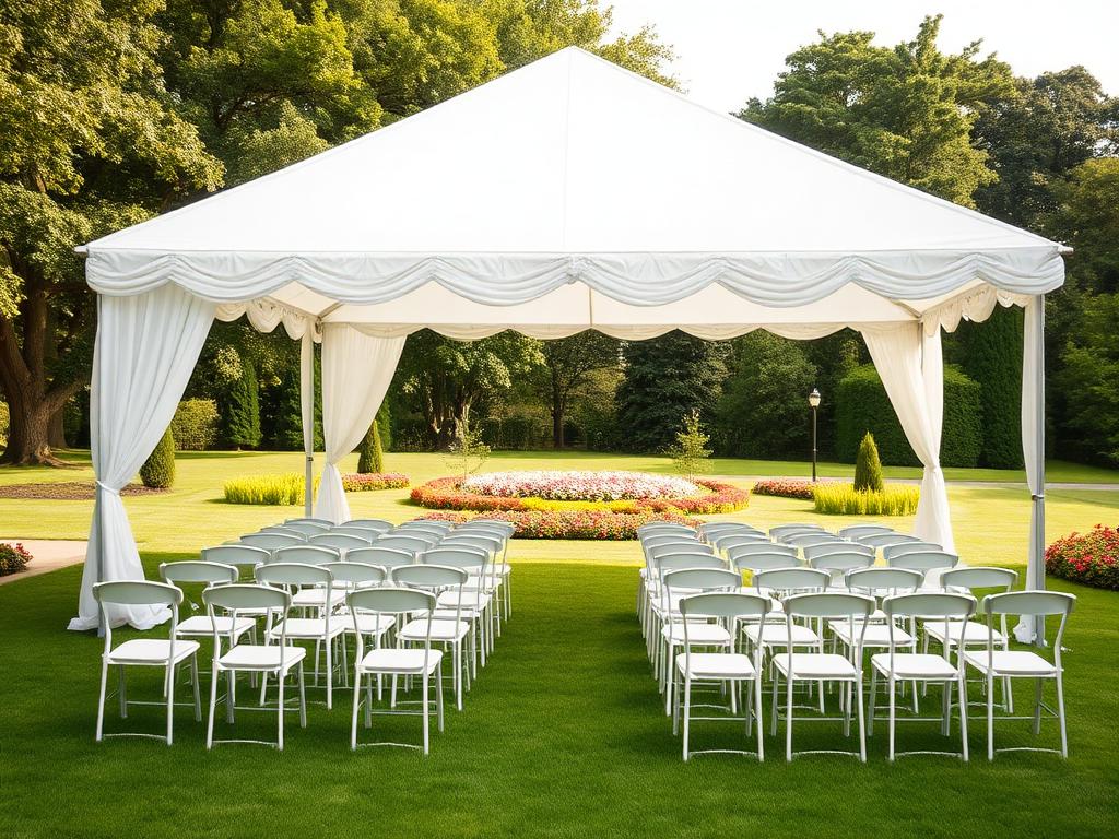 White marquee at a memorial in Pietermaritzburg